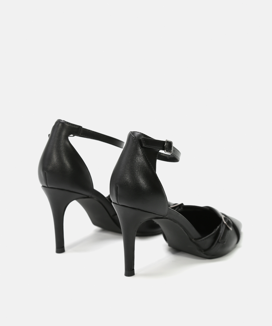 Sapatos salto fivelas cruzadas image number null